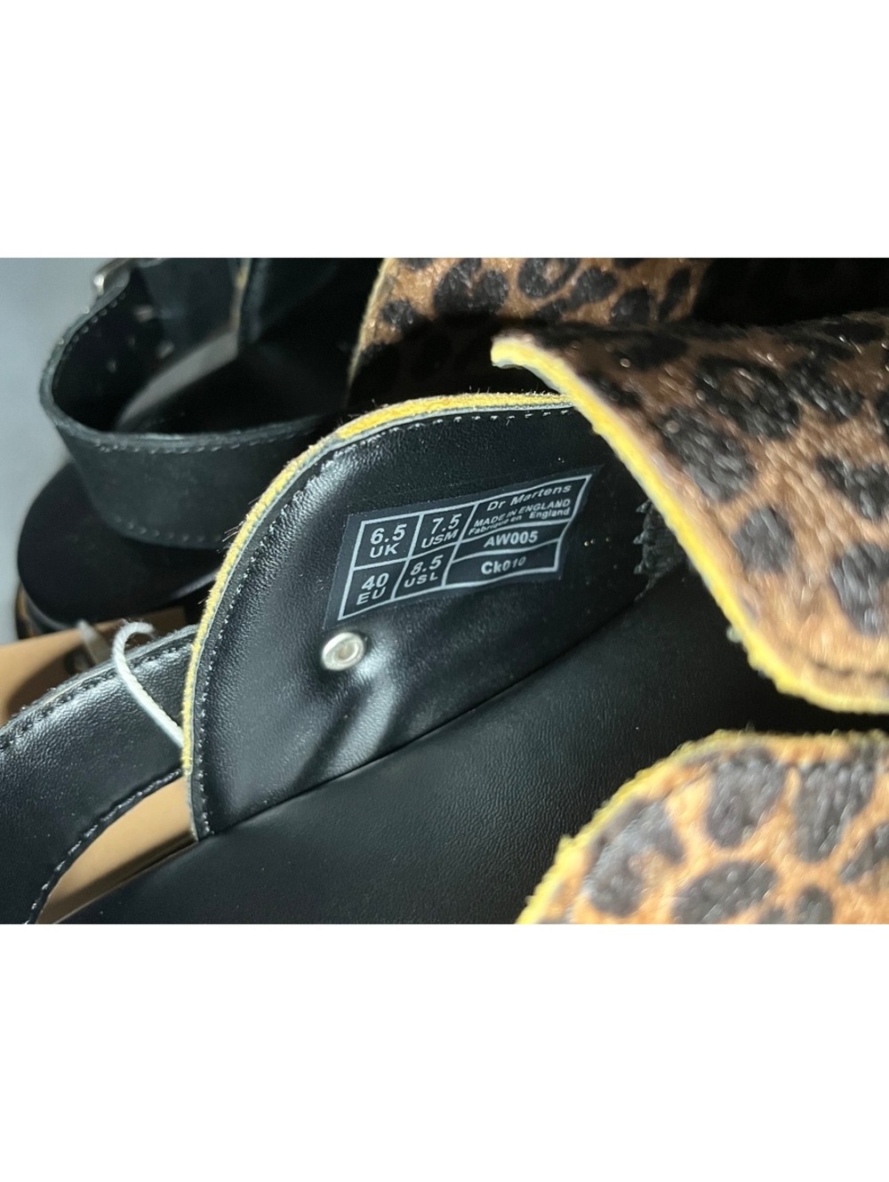 Dr. Martens Wildhorse Leopard Print Slingback Mules NWT W US 8.5 - Picture 6 of 6